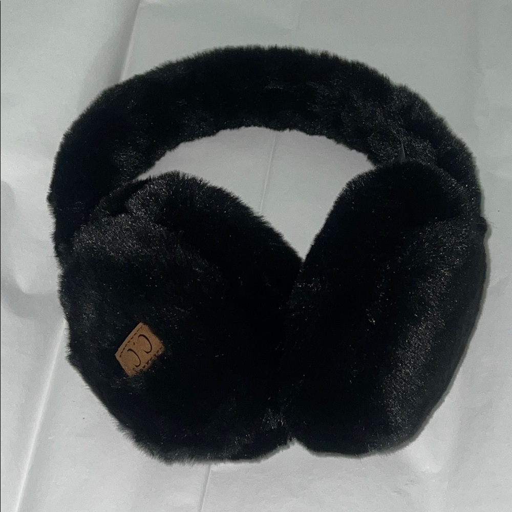 CC Black Adjustable Fuzzy Earmuffs - Picture 8 of 11